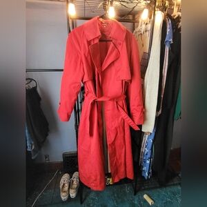 Vintage red trenchcoat